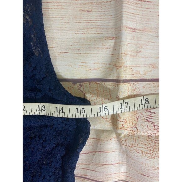 En Creme Women's Blue Sheer Lace Unlined Bohemian Maxi Dress - Medium - Picture 7 of 11